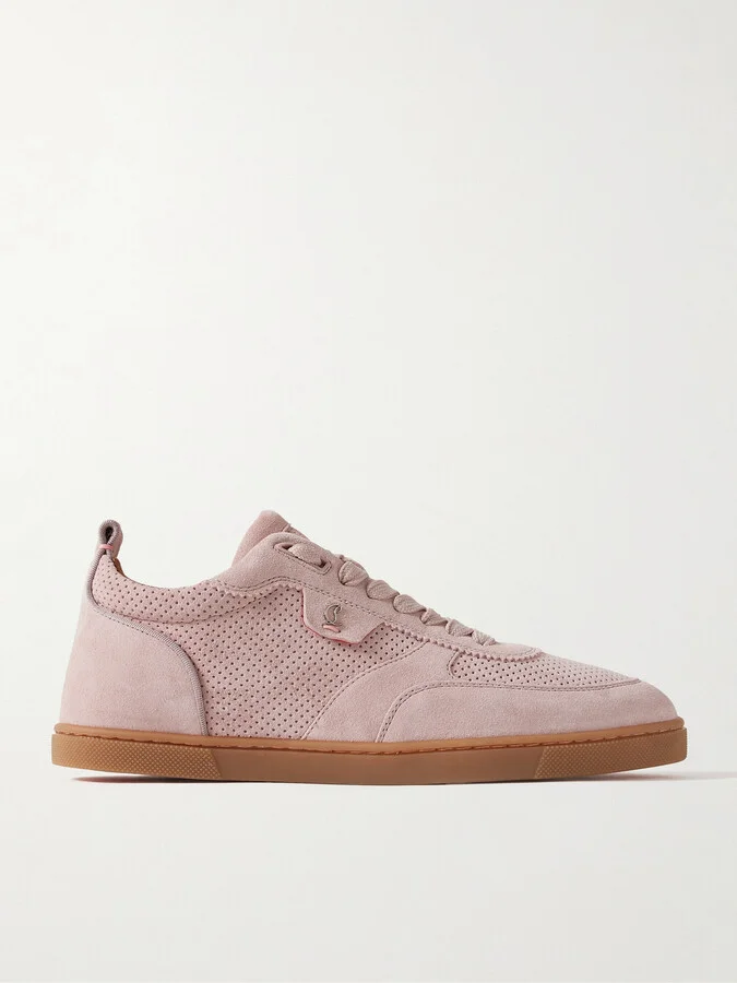 Christian Louboutin - Tutti Rui Donna Perforated Suede Sneakers - Pink