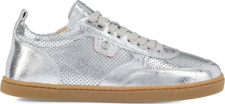 Christian Louboutin Tutti Rui Metallic Leather Sneakers