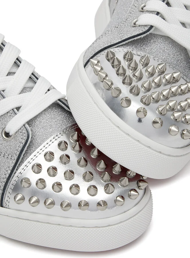 Christian Louboutin Vieira 2 Glittered Leather Sneakers - Image 3