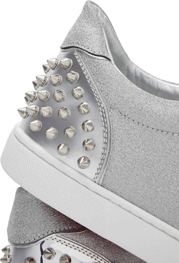 Christian Louboutin Vieira 2 Glittered Leather Sneakers - Image 4