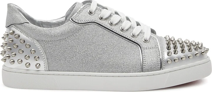 Christian Louboutin Vieira 2 Glittered Leather Sneakers