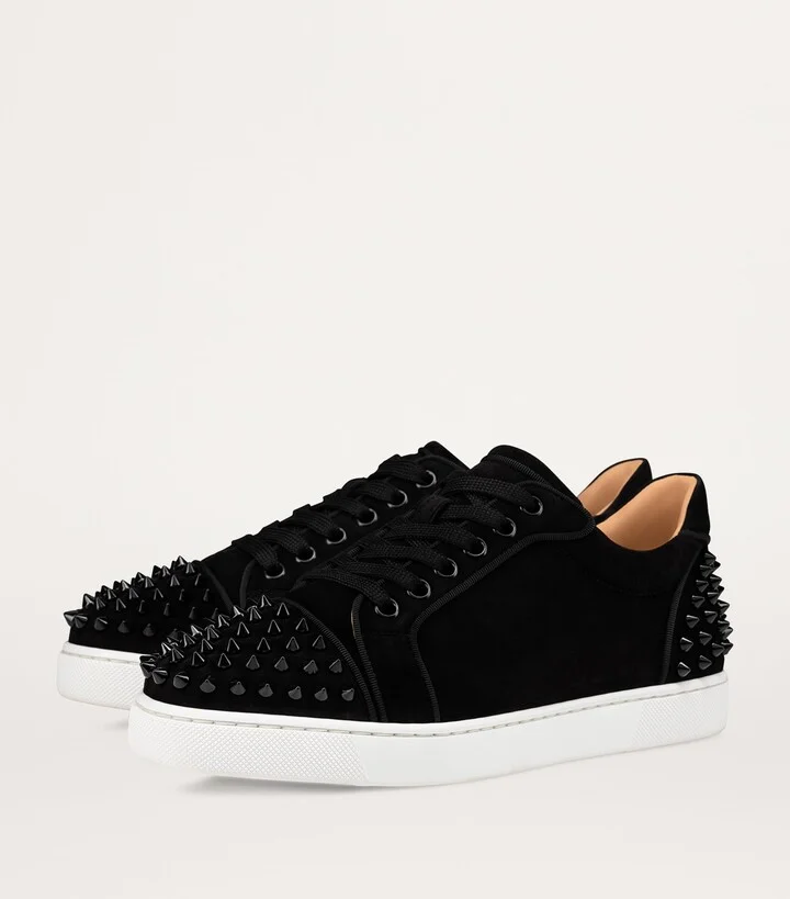 Christian Louboutin Vieira 2 Spikes Suede Low-Top Sneakers - Image 5