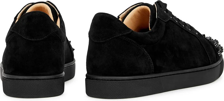 Christian Louboutin Vieira Spikes Black Suede Sneakers - Image 3