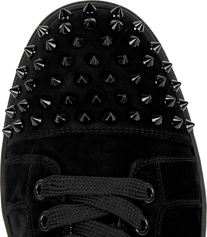 Christian Louboutin Vieira Spikes Black Suede Sneakers - Image 4