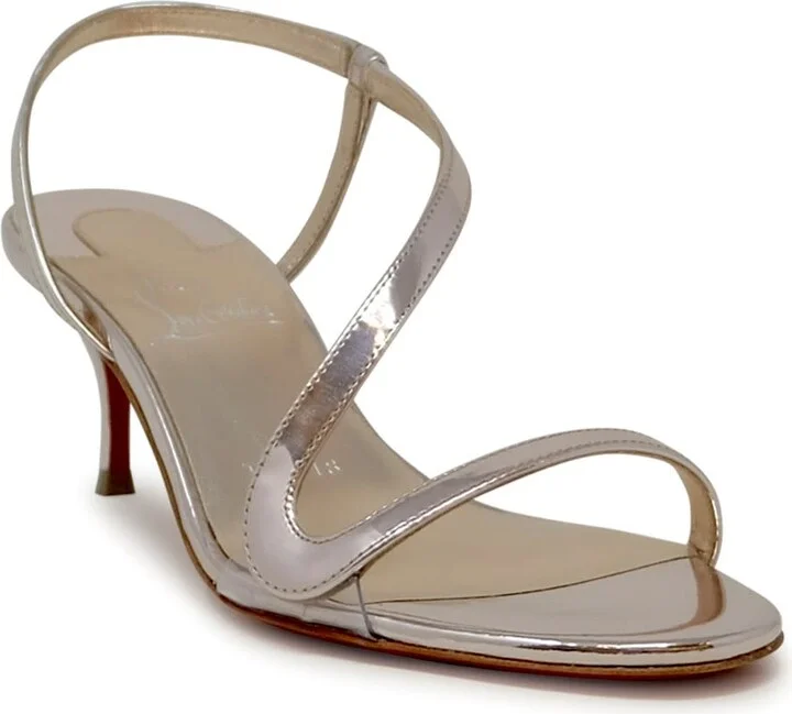 Christian Louboutin Vintage Rose Pvc Leather Rosalie 55 Sandals - Image 2