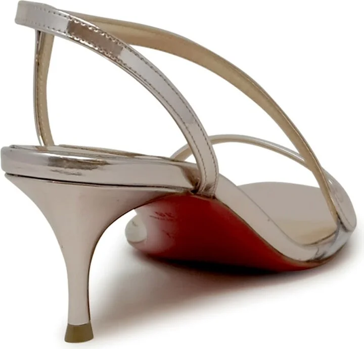Christian Louboutin Vintage Rose Pvc Leather Rosalie 55 Sandals - Image 3