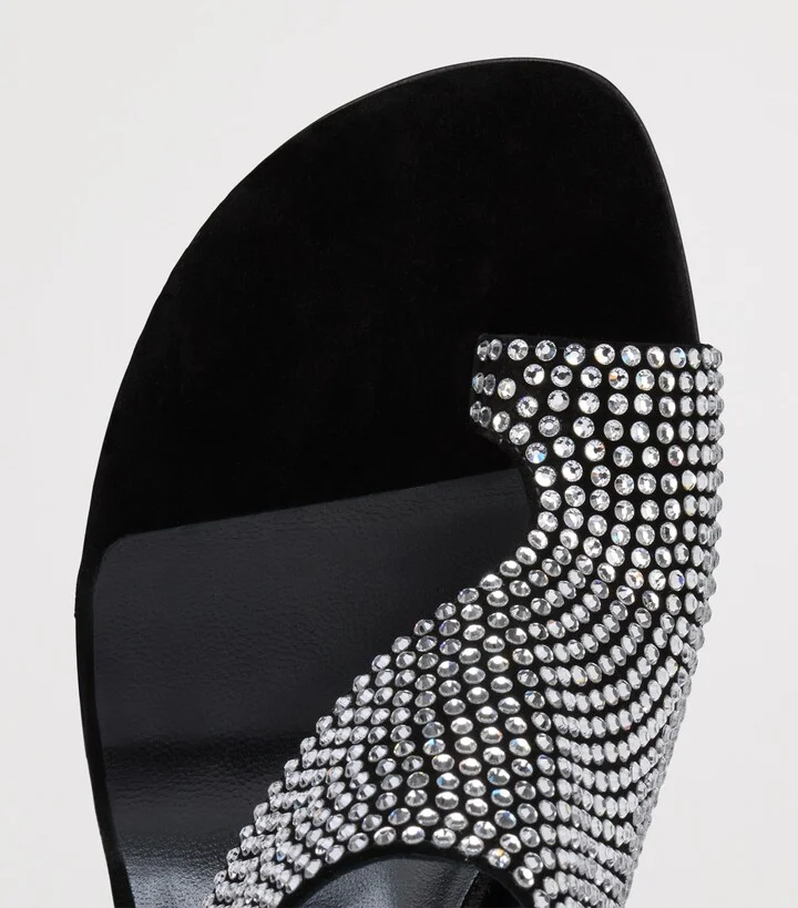 Christian Louboutin Viva Condora Embellished-Leather Sandals 55 - Image 4