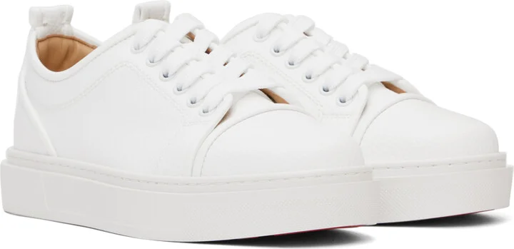 Christian Louboutin White Adolon Sneakers - Image 4