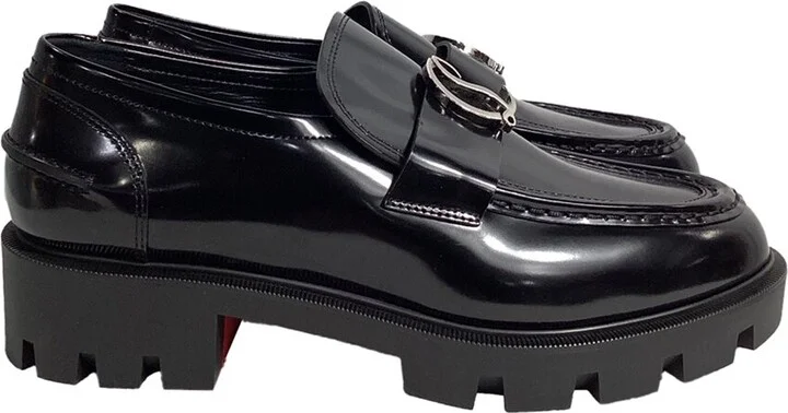 Christian Louboutin Women's Leather CL Moc Lug Loafer (Authentic Pre-Loved)