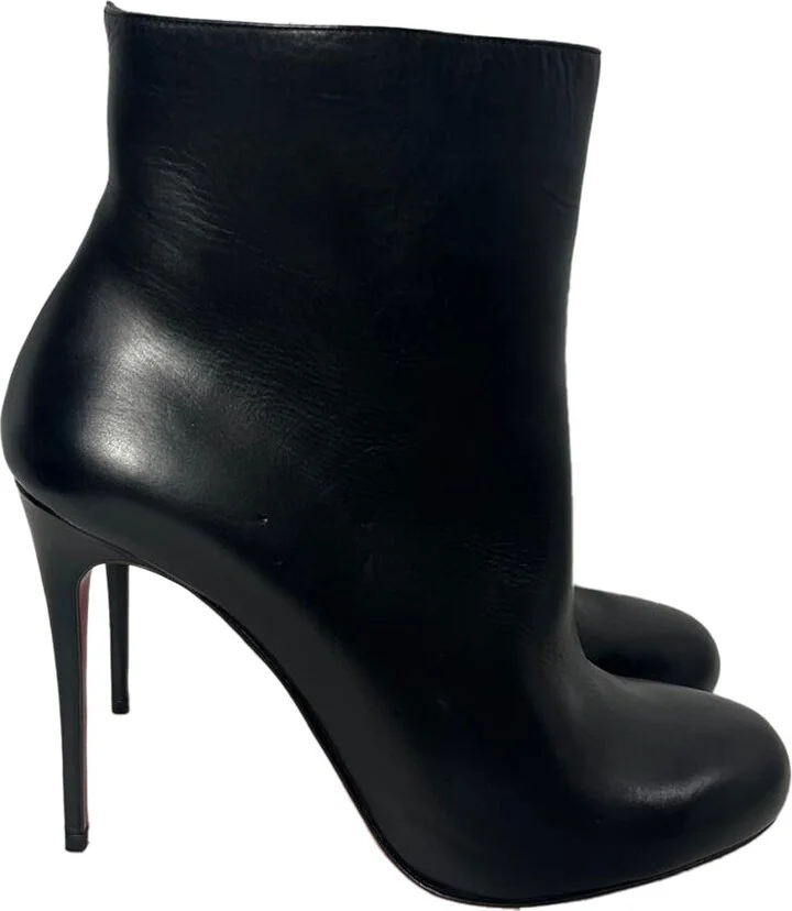 Christian Louboutin Women's Leather Pumppie 100 Bootie (Authentic Pre-Loved)