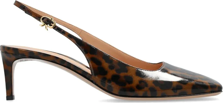 Christina Sling 55mm animal-print pumps