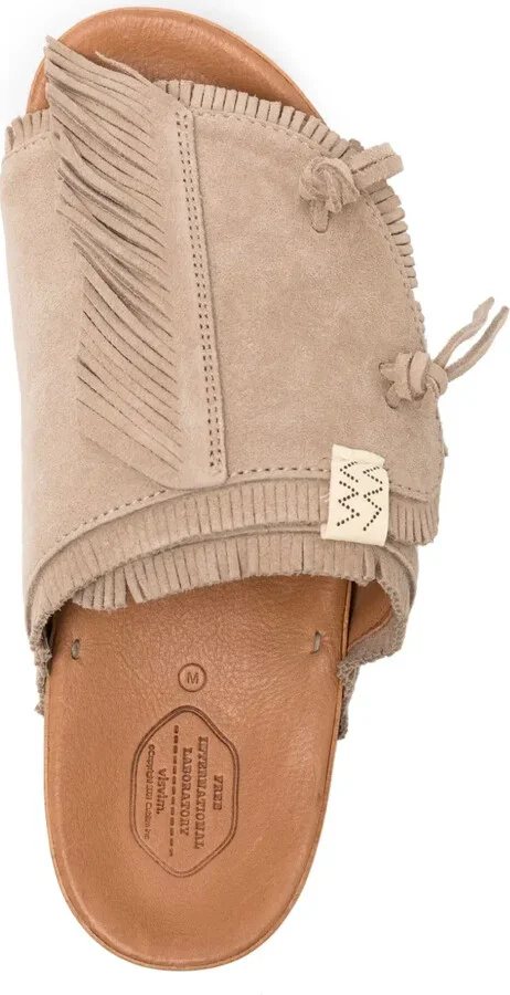 Christo Shaman Folk suede slides - Image 4