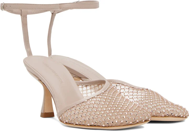 Christopher Esber Beige Minette Veil Heels - Image 4