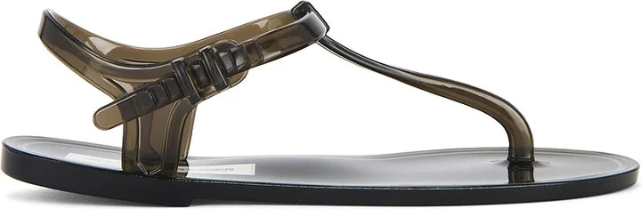 Christopher Esber Billi T-Bar Flat Sandal in Black