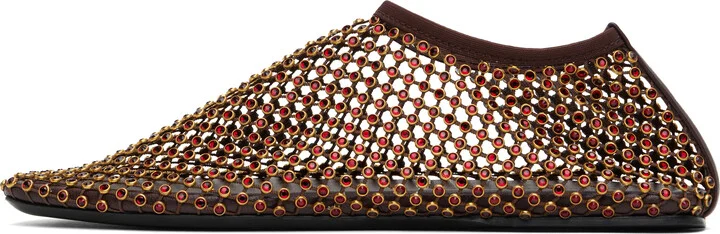 Christopher Esber Brown Minette Crystal Ballerina Flats - Image 3