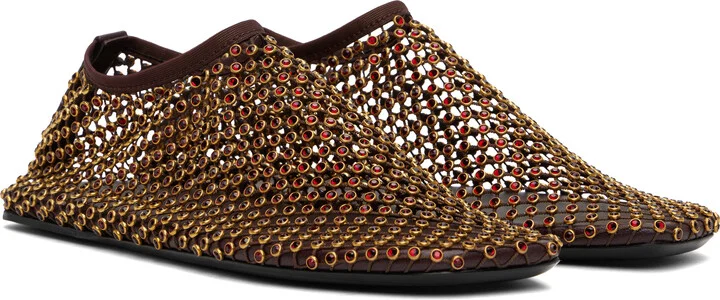 Christopher Esber Brown Minette Crystal Ballerina Flats - Image 4