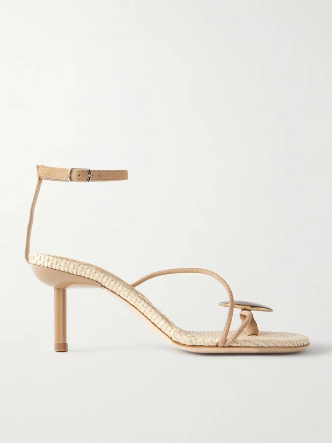 Christopher Esber - Doma Stone-embellished Suede Sandals - Neutrals