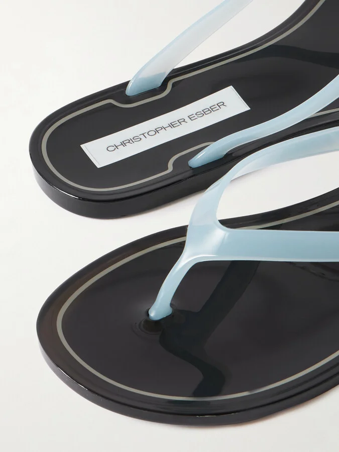 Christopher Esber - Jo Pvc Flip Flops - Blue - Image 4