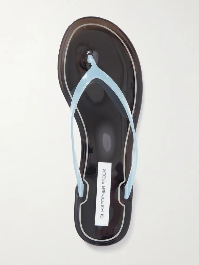 Christopher Esber - Jo Pvc Flip Flops - Blue - Image 5