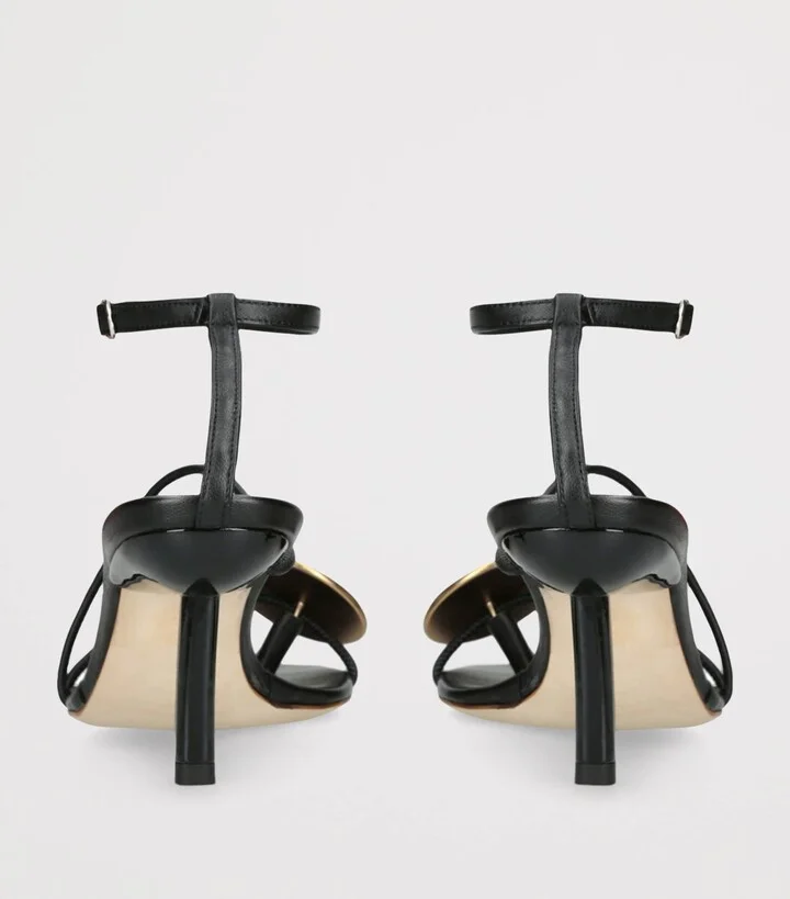 Christopher Esber Leather Doma Stoned Heeled Sandals 70 - Image 2