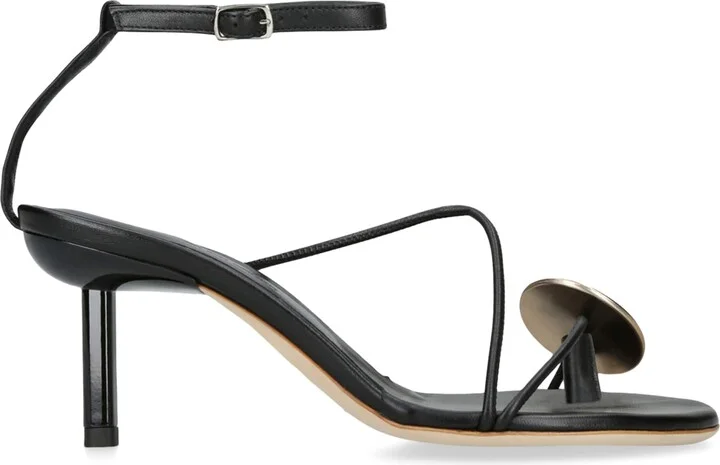 Christopher Esber Leather Doma Stoned Heeled Sandals 70
