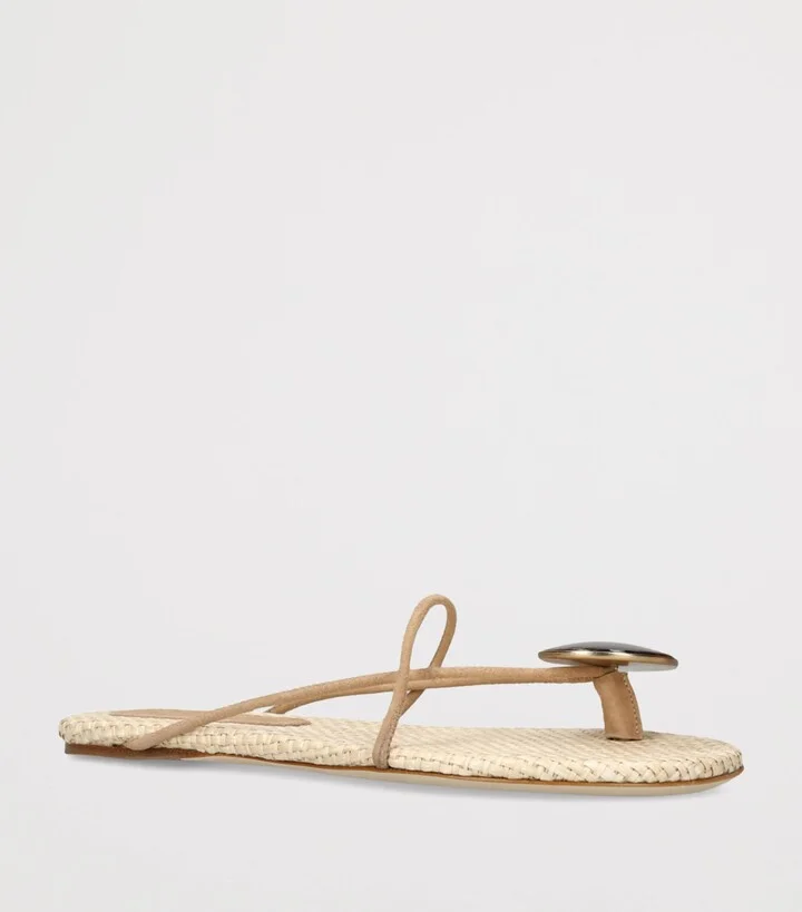 Christopher Esber Leather Doma Stoned Sandals - Image 3