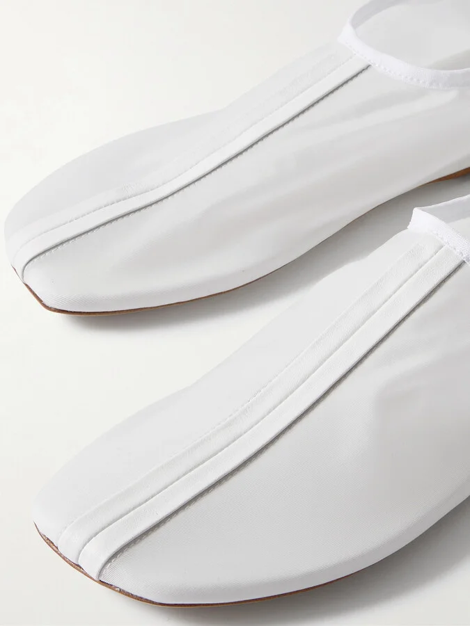 Christopher Esber - Leather-trimmed Mesh Ballet Flats - White - Image 5