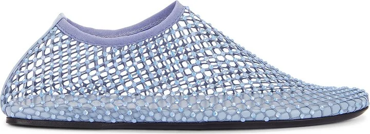 Christopher Esber Minette Crystal Flat in Baby Blue