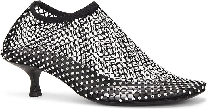 Christopher Esber Minette Crystal Mesh Micro Heel in Black - Image 2
