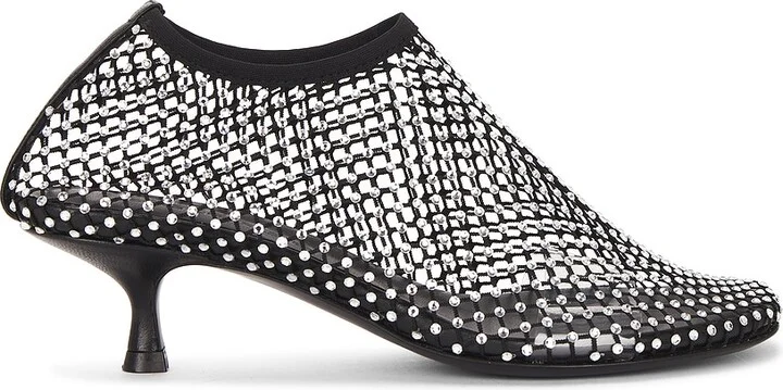 Christopher Esber Minette Crystal Mesh Micro Heel in Black