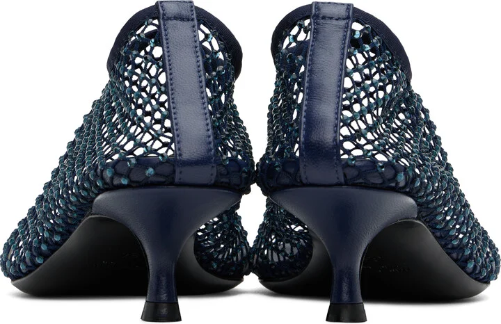 Christopher Esber Navy Minette Crystal Micro Heels - Image 2