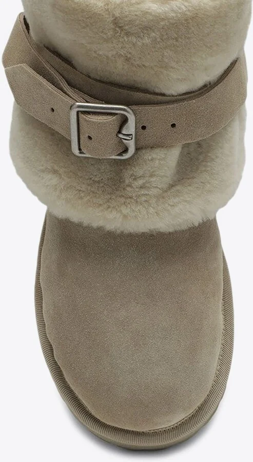 Chubby Suede Shearling Boots - Image 2