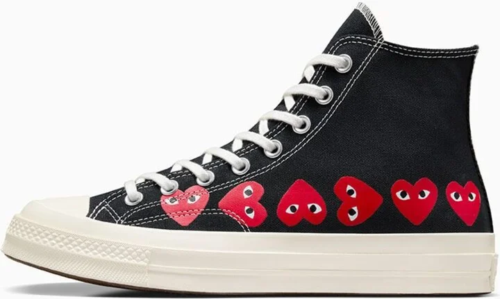 Chuck 70 CDG HI Black/High Risk Red/Egret A08147C Men's