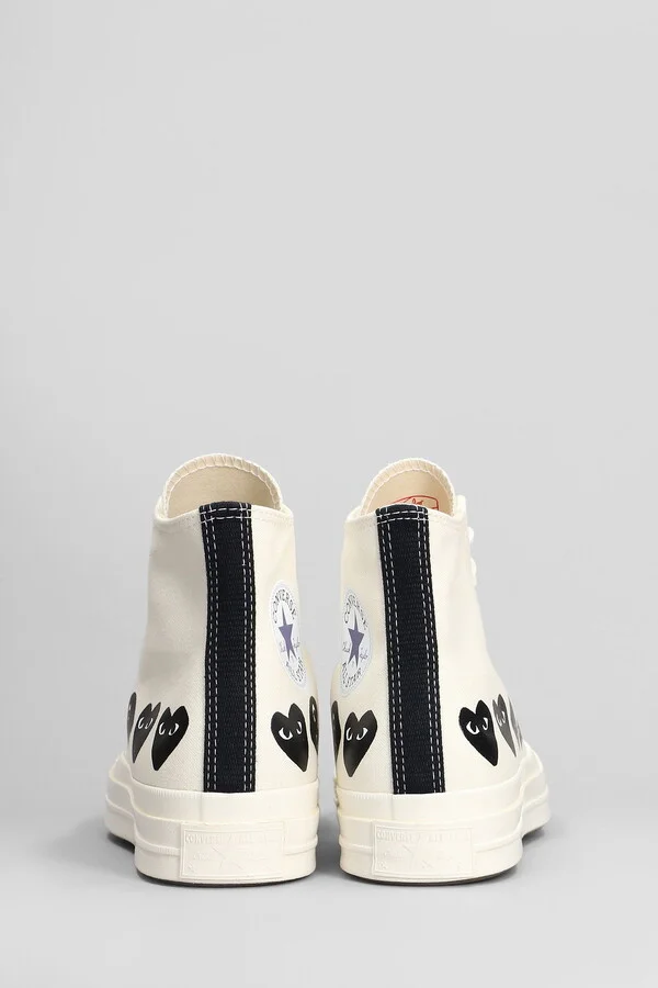 Chuck 70 Cdg High Sneakers In Beige Cotton - Image 4