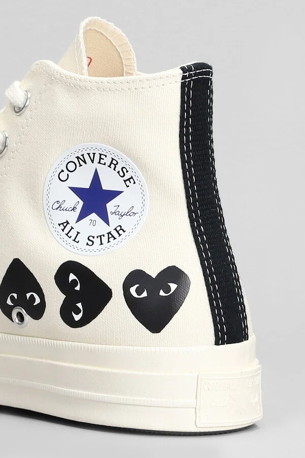 Chuck 70 Cdg High Sneakers In Beige Cotton - Image 5