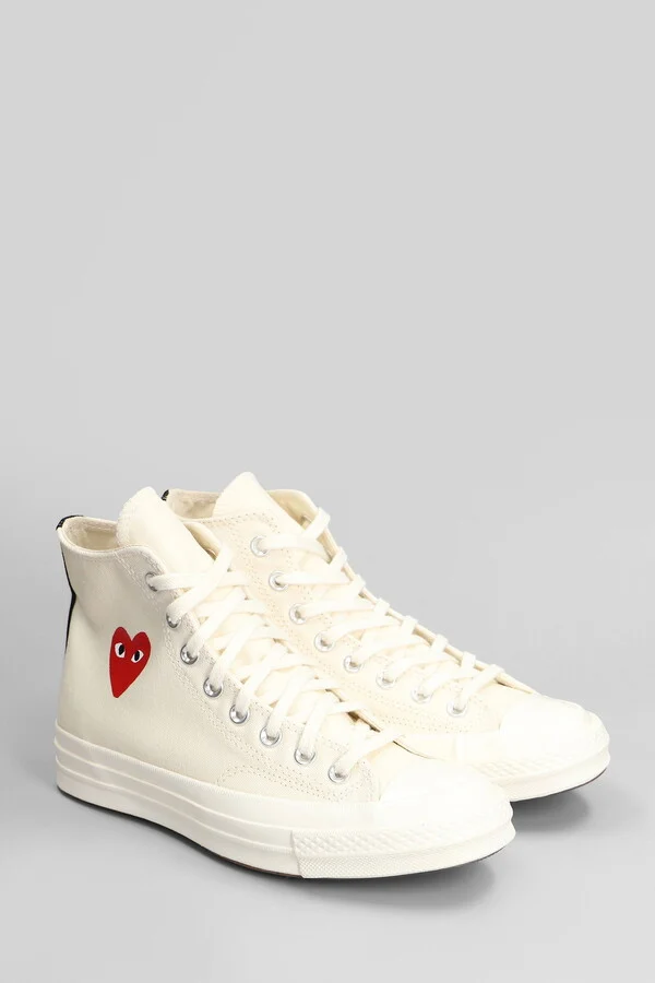 Chuck 70 Cdg High Sneakers In Beige Cotton - Image 2