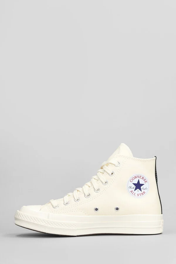 Chuck 70 Cdg High Sneakers In Beige Cotton - Image 3
