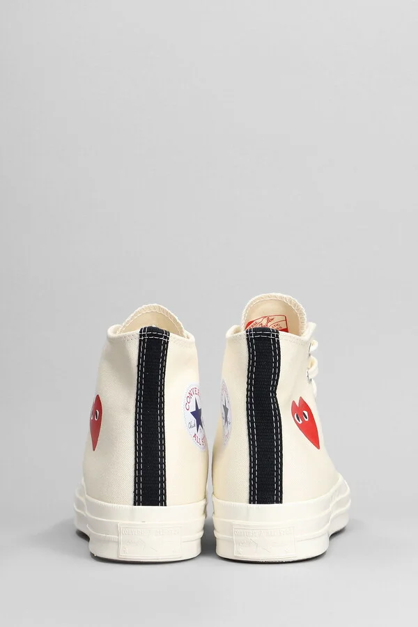 Chuck 70 Cdg High Sneakers In Beige Cotton - Image 4