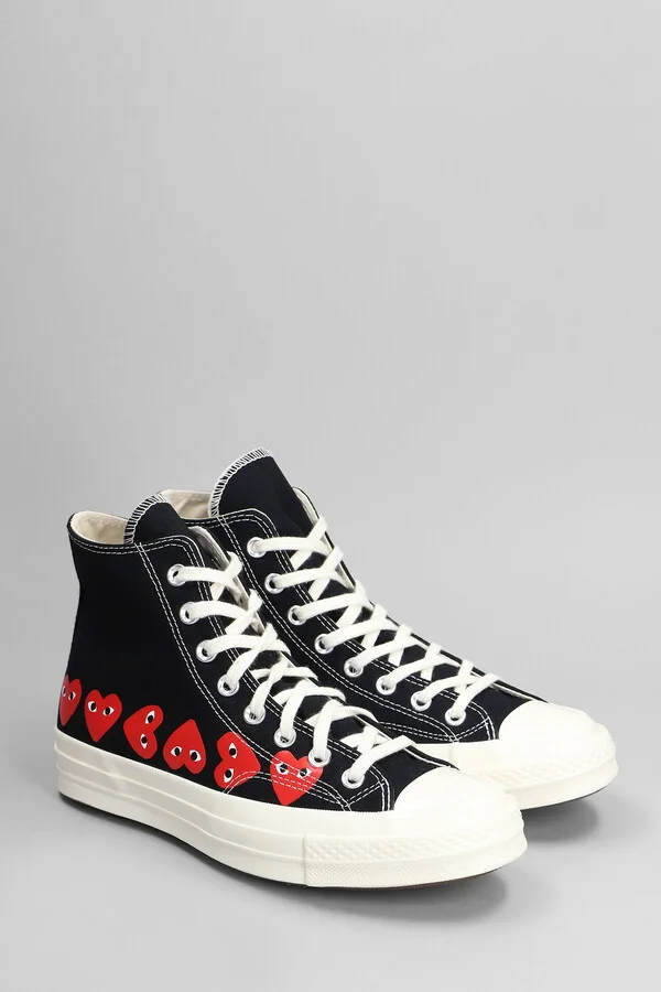 Chuck 70 Cdg High Sneakers In Black Cotton - Image 2