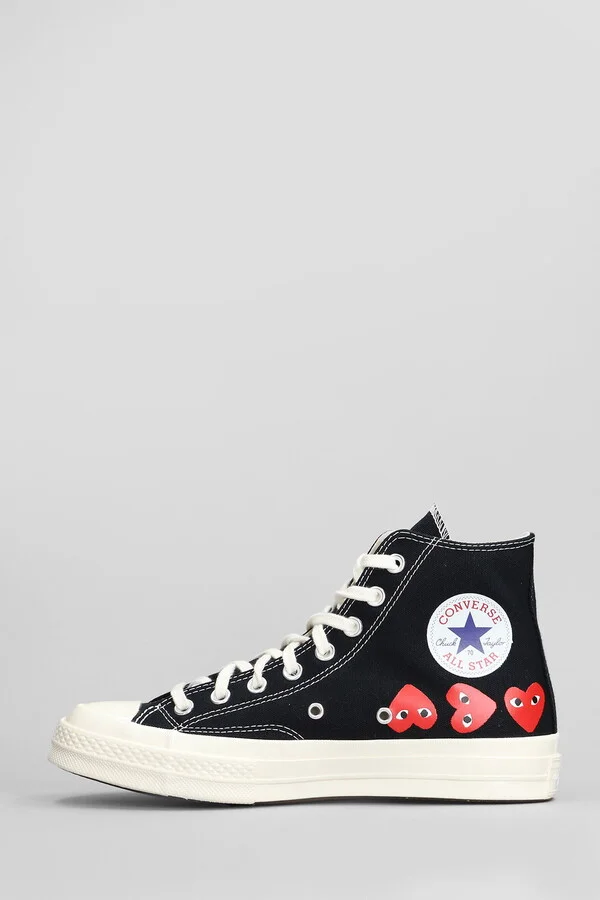 Chuck 70 Cdg High Sneakers In Black Cotton - Image 3