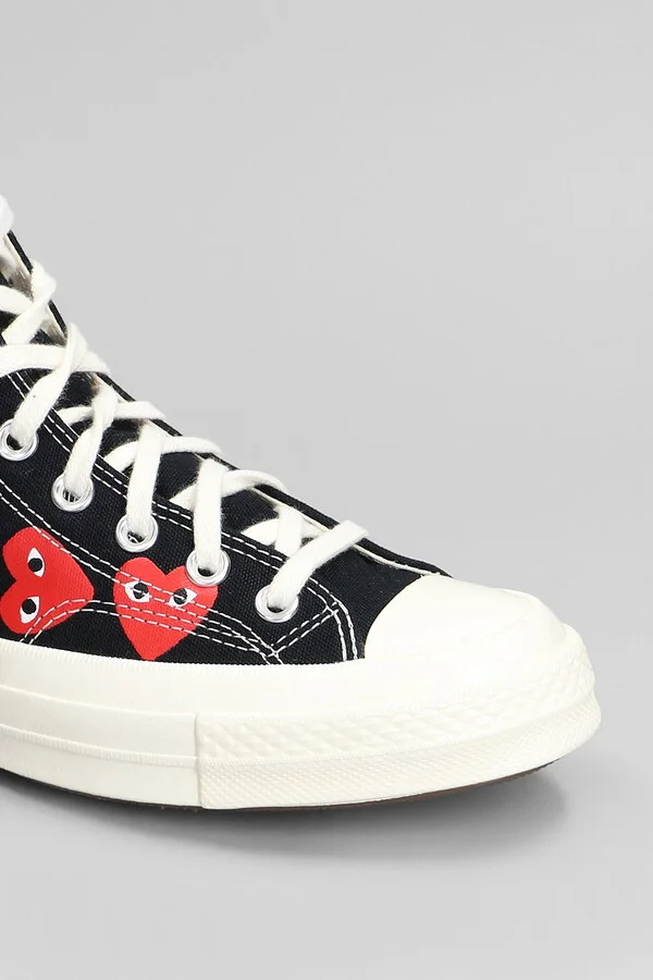 Chuck 70 Cdg High Sneakers In Black Cotton - Image 5