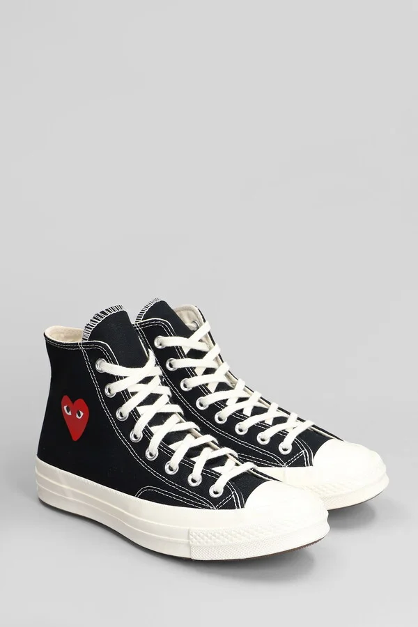 Chuck 70 Cdg High Sneakers In Black Cotton - Image 2