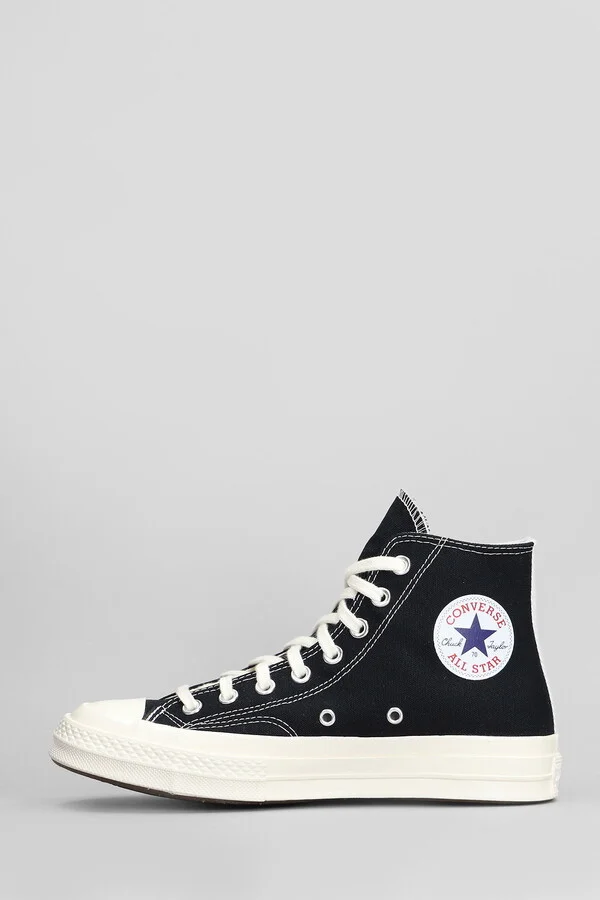Chuck 70 Cdg High Sneakers In Black Cotton - Image 3