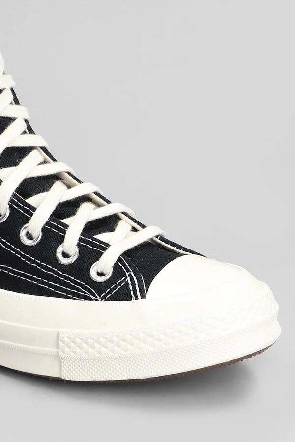 Chuck 70 Cdg High Sneakers In Black Cotton - Image 5