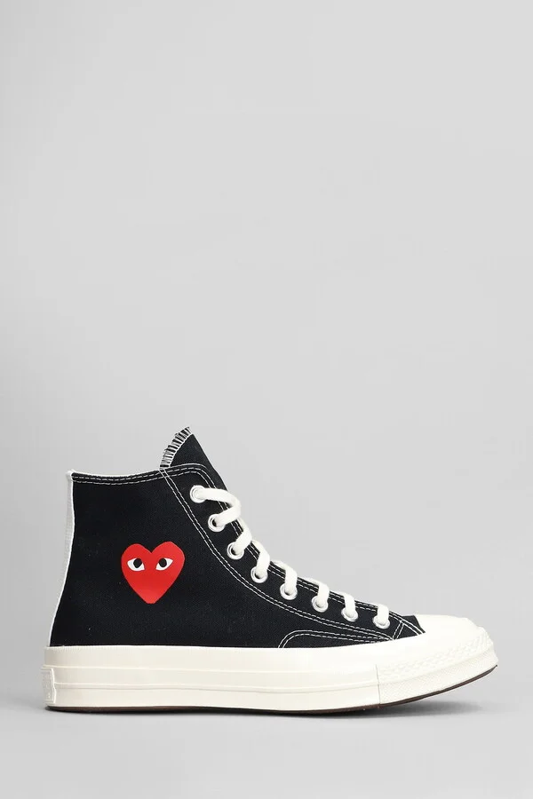 Chuck 70 Cdg High Sneakers In Black Cotton