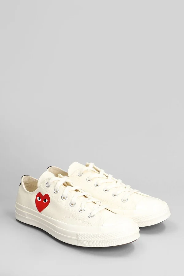 Chuck 70 Cdg Low Sneakers In Beige Cotton - Image 2
