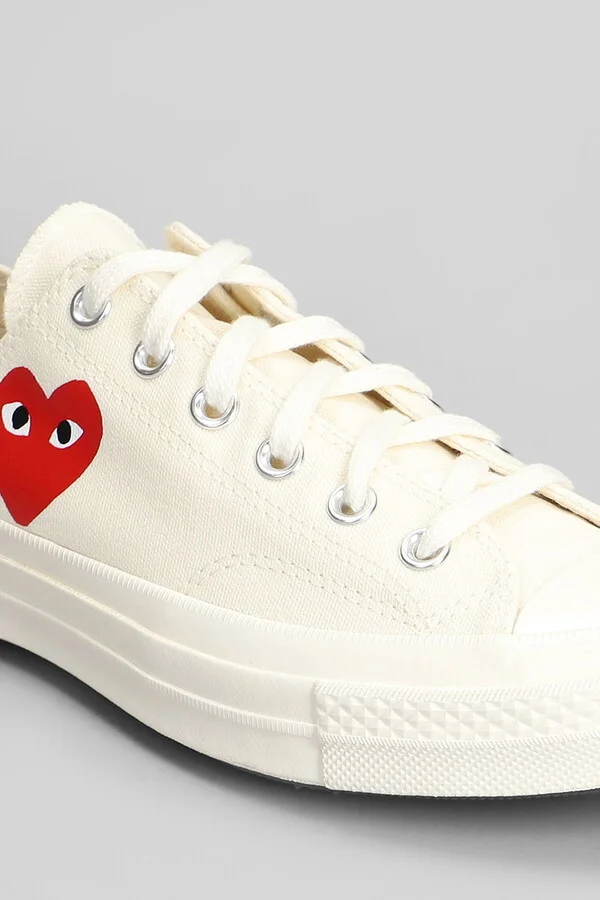 Chuck 70 Cdg Low Sneakers In Beige Cotton - Image 5