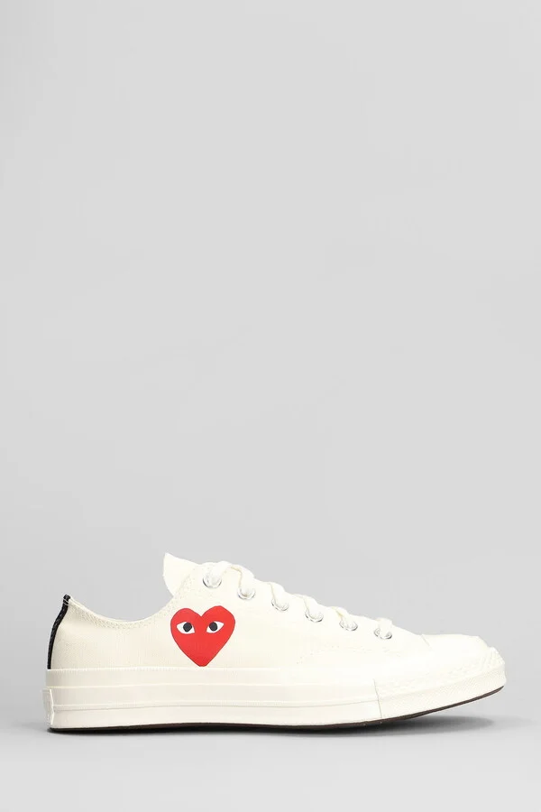 Chuck 70 Cdg Low Sneakers In Beige Cotton