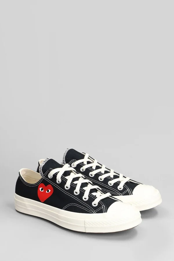 Chuck 70 Cdg Low Sneakers In Black Cotton - Image 2