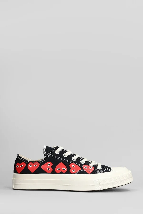 Chuck 70 Cdg Low Sneakers In Black Cotton